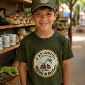 camiseta infantil verde