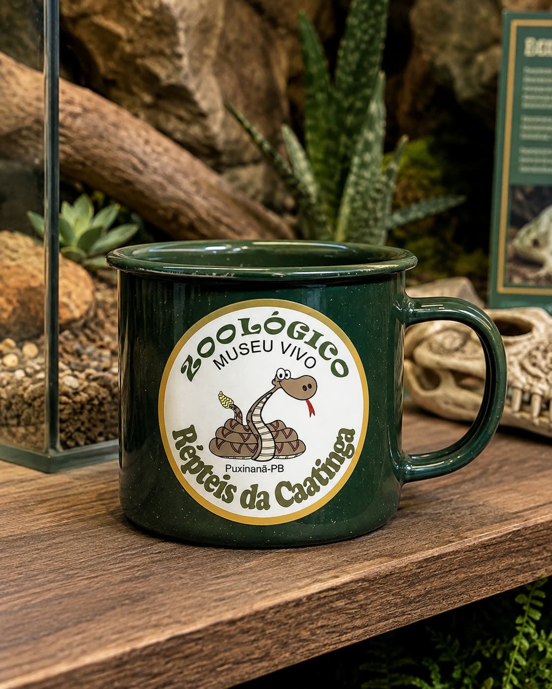 caneca esmaltada verde