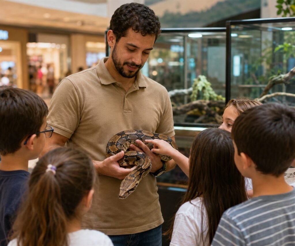 Exposição de Serpentes no Partage Shopping